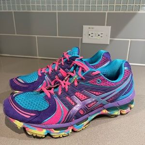 Asics Gel Kayano 18 Women’s Running Shoes Extremely Rare Size 9.5 Multicolor